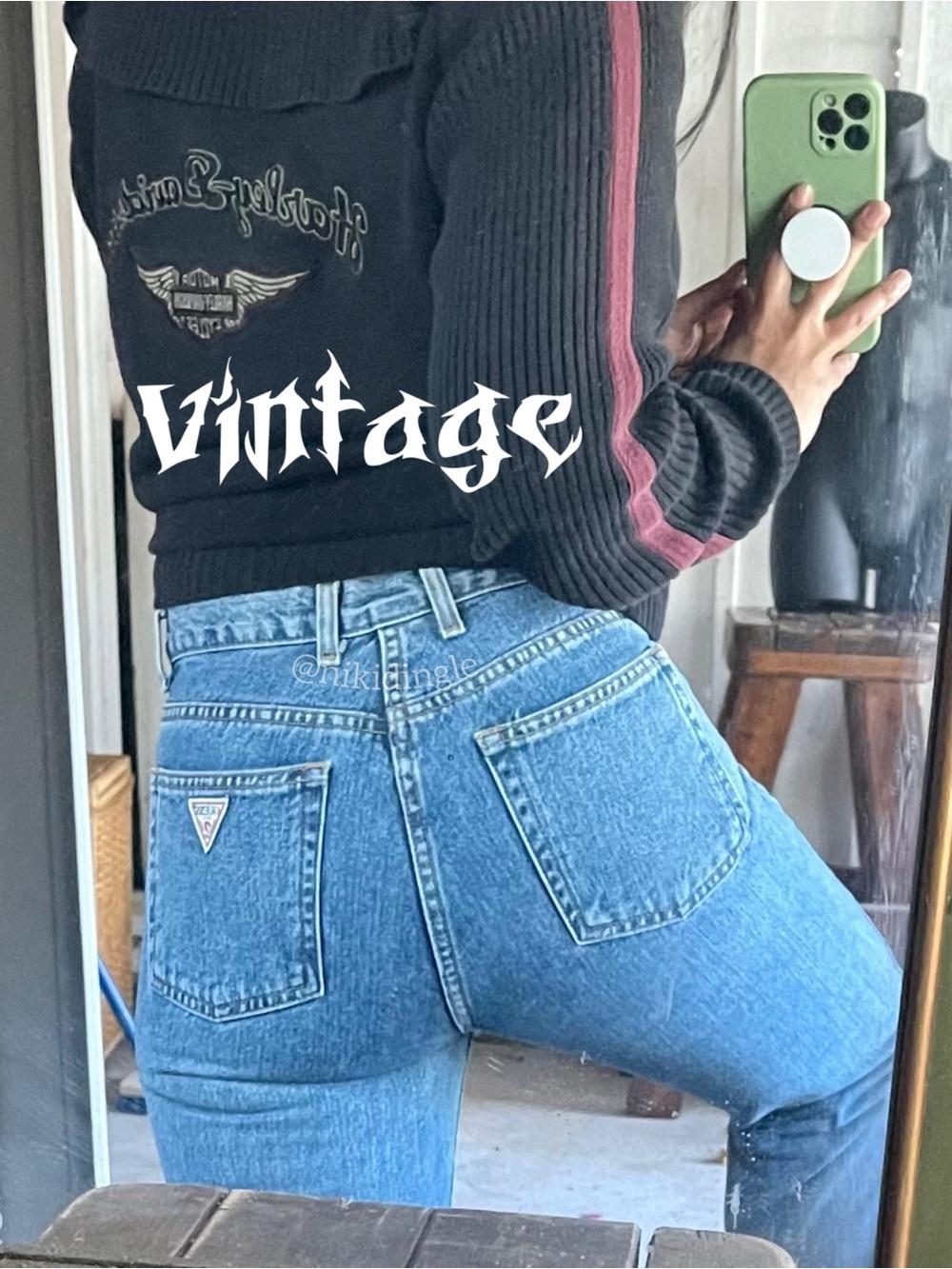 Vintage Guess Jeans High Waisted tapered Denim Light Wash 1050 29 fits 26